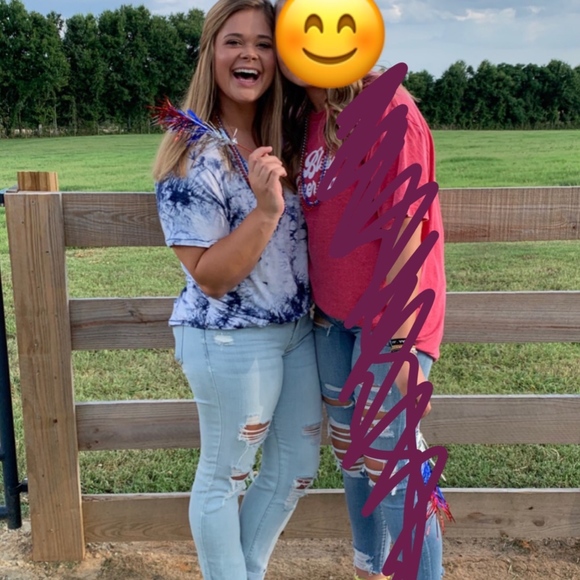 American Eagle Blue Tie Dye Shirt - Picture 2 of 3